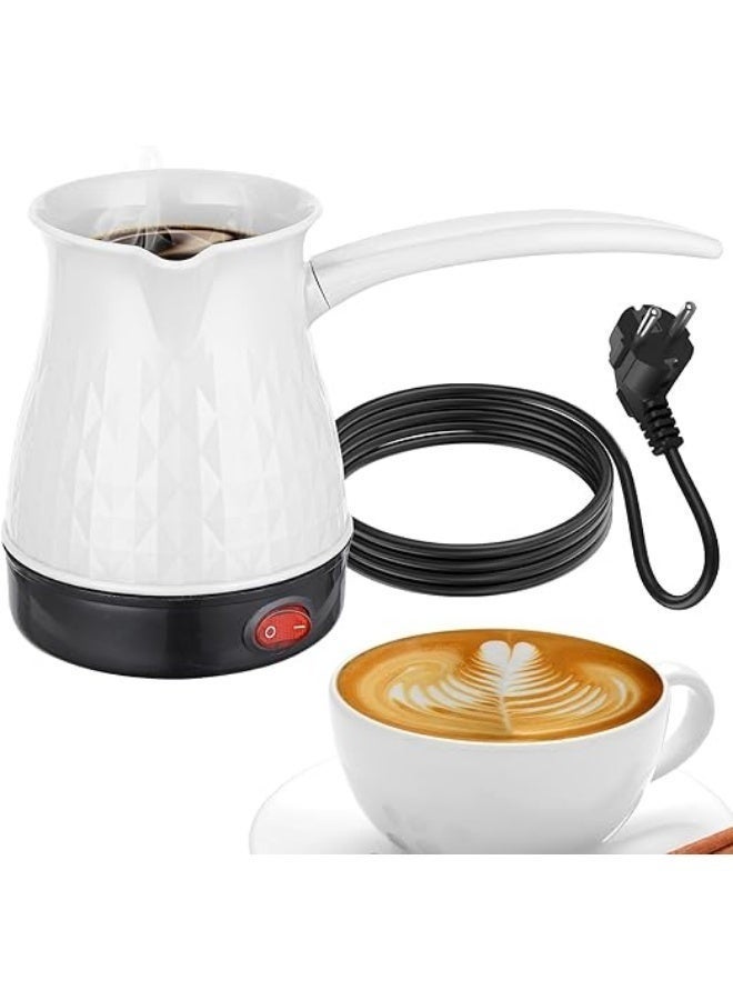 Portable 400ml Electric Turkish Coffee Maker 600W – ABS & Stainless Steel Coffee Pot with Removable Anti-Scald Handle, Fast Heating Coffee Kettle for Turkish Coffee, Americano, Tea, Milk, Boiling Water, Sauces and More - Image 1