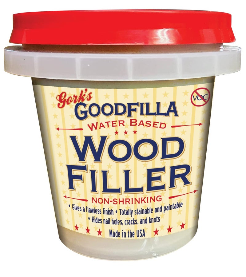 Goodfilla White 8 oz Wood and Grain Filler Stainable Tintable Sandable Zero Waste NonToxic USA Made
