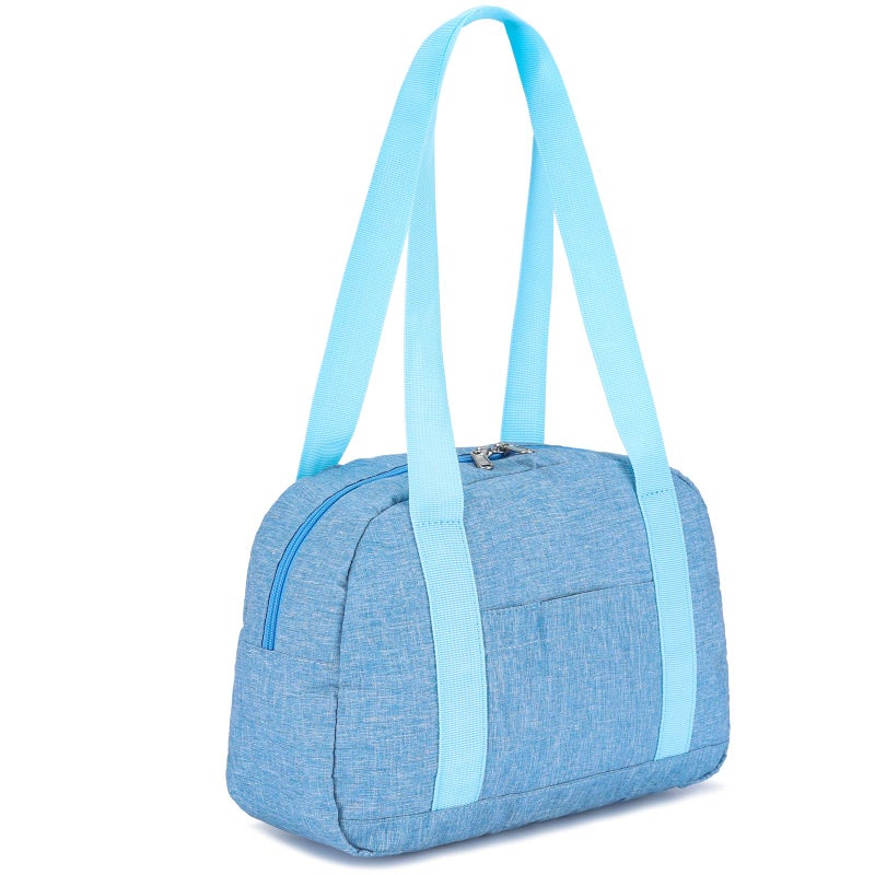 Leamekor Mini Gym Bag for Women Girls 12 inch Small Gym Tote Lightweight Small Carry On Duffle Bag for Travel Sports Light Blue - Image 2