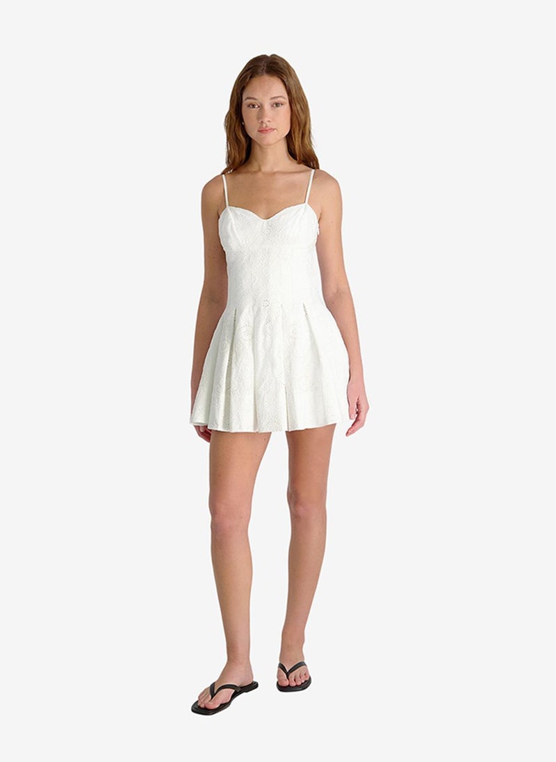 French Connection Women's Summer White Svea Flrl Eyelt Mini Flr Dress - Image 2
