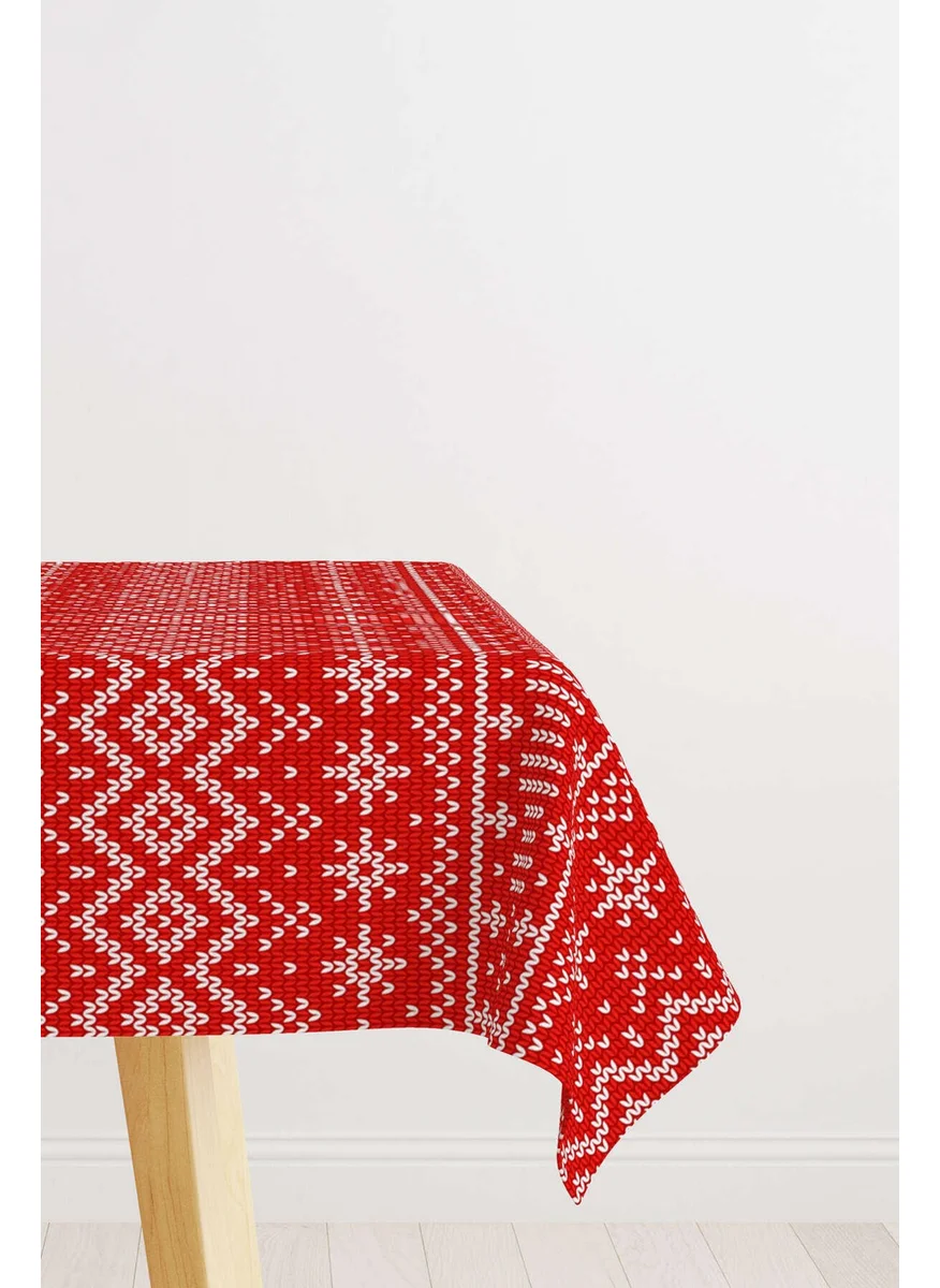 كانغو هوم Red Blue Christmas Themed Digital Printed Tablecloth CGH837-MS