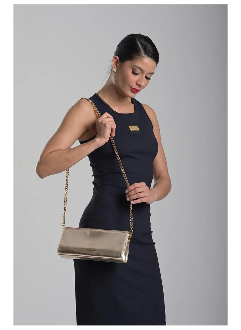 Carmen Steffens  Gold Crossbody Bag Leather for Women | Best Price UAE