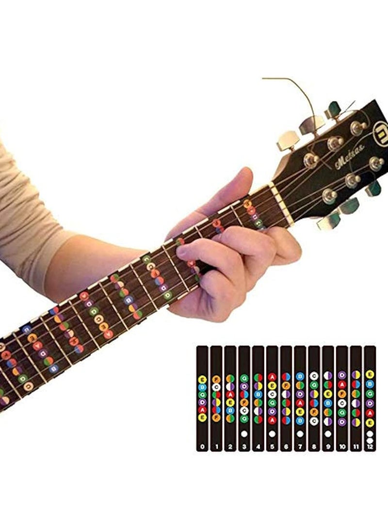 SOLDOUT Guitar Fretboard Notes Map Labels Sticker Fingerboard Fret Decals For 6 String Acoustic Electric Guitar For Music Learning  - Image 1