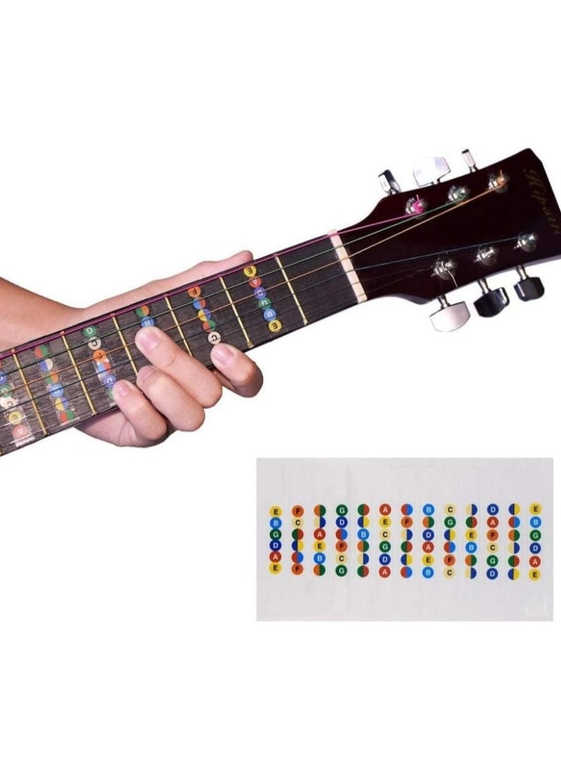 SOLDOUT Guitar Fretboard Notes Map Labels Sticker Fingerboard Fret Decals For 6 String Acoustic Electric Guitar For Music Learning  - Image 4