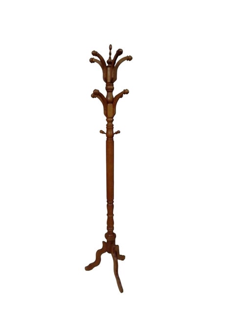 Solid wood coat hanger with swivel head