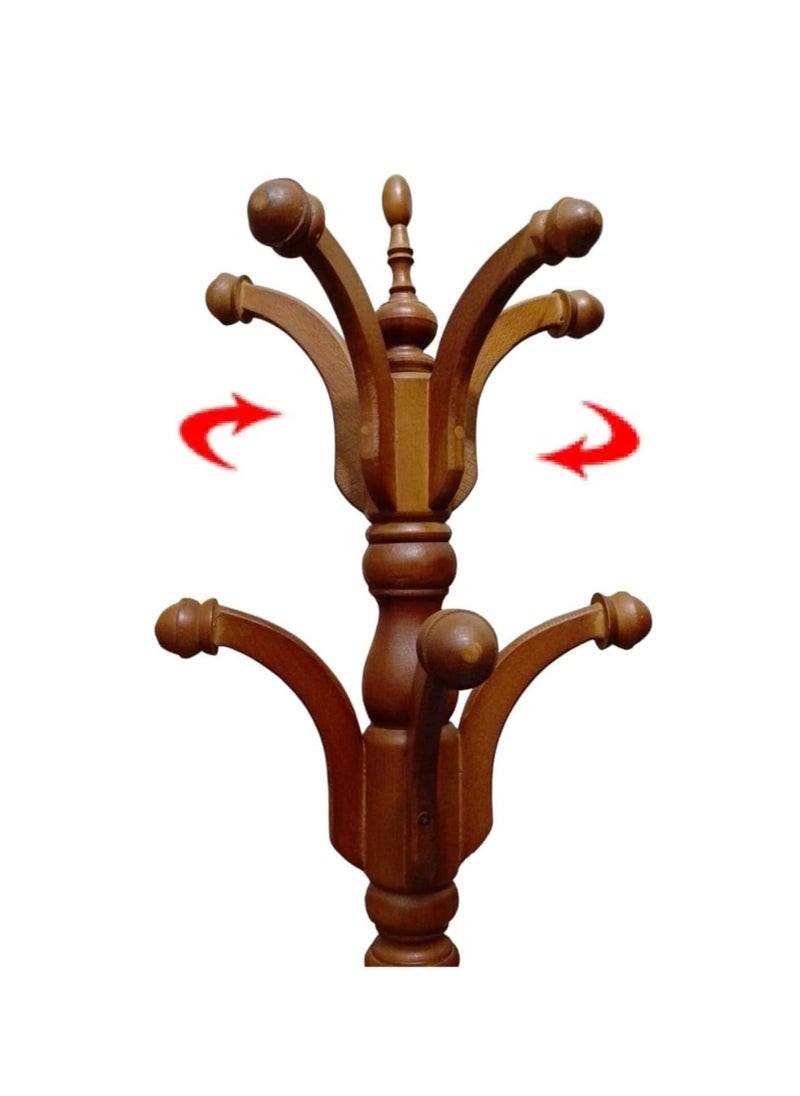 Generic - Solid wood coat hanger with swivel head - Image 1
