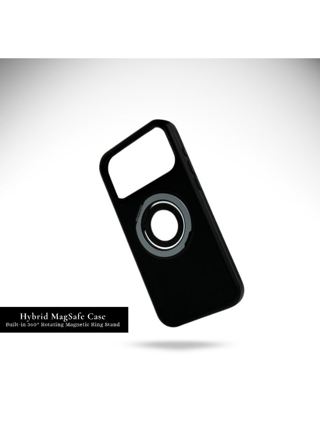 general Hybrid MagSafe Case for iPhone 17 Pro Max – Military-Grade Drop Protection with 360° Rotating Ring Stand & Integrated Metal Camera Lens Protector - Image 1