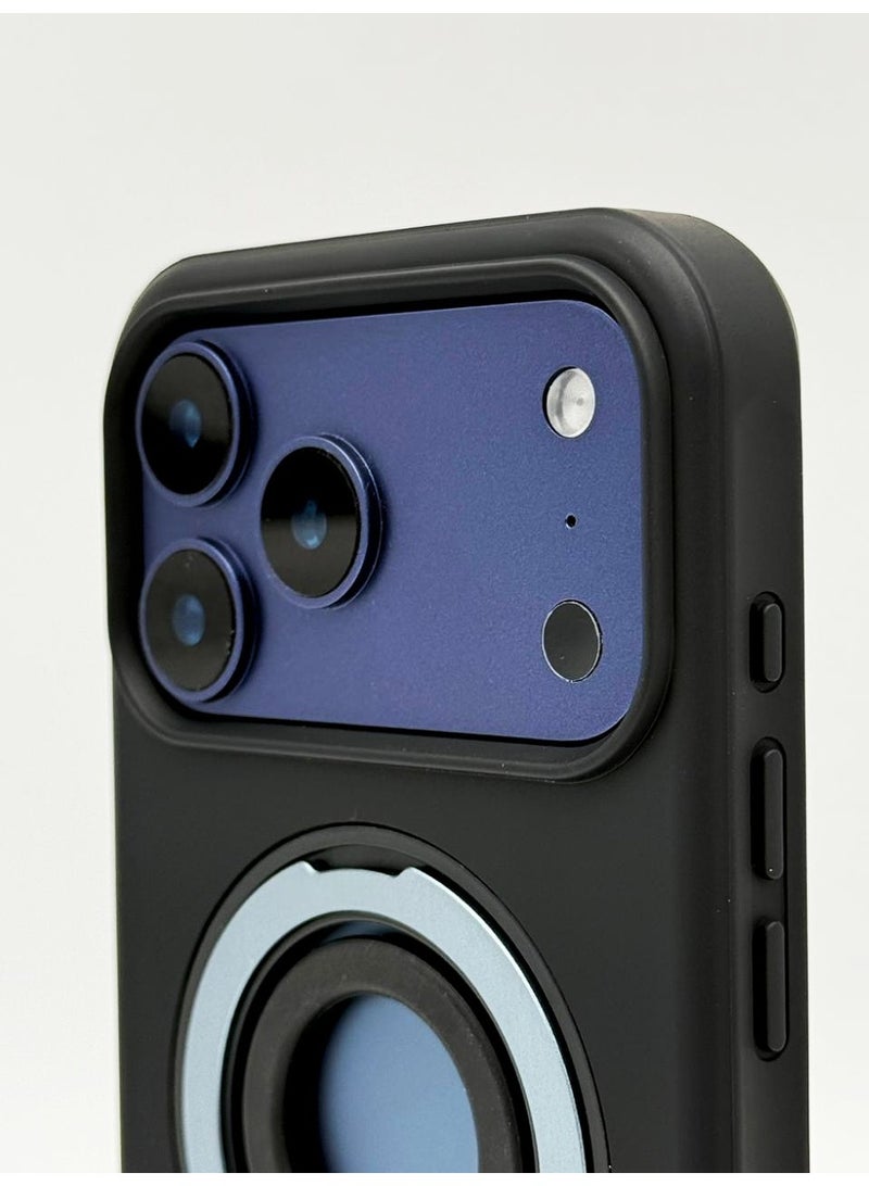 general Hybrid MagSafe Case for iPhone 17 Pro Max – Military-Grade Drop Protection with 360° Rotating Ring Stand & Integrated Metal Camera Lens Protector - Image 3