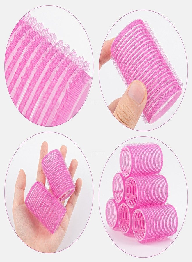 AUEAR, 12 Pack Hair Curlers Rollers Self Grip for Short Women Hairstyle Rose Red - Image 3