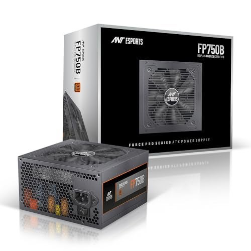 Ant Esports FP750B 80 Plus Bronze Certified Non Modular Gaming Power Supply/PSU with Active PFC, Flat Black Cables and Silent Fan - Image 1