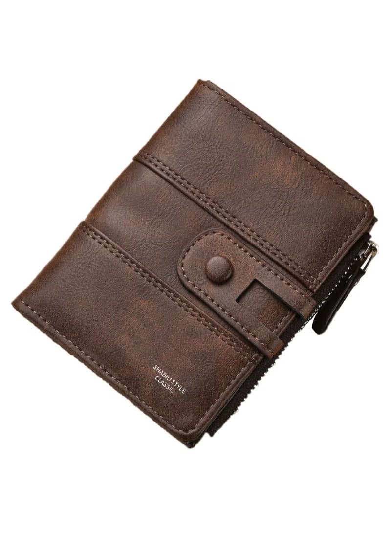 روك بو محفظة جلدية صغيرة بسحاب حول المحفظة - Image 1