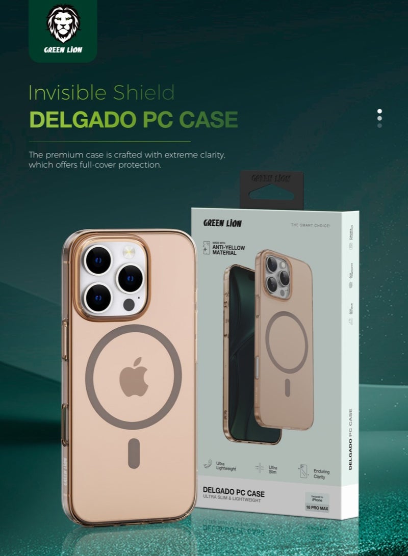 GREEN LION iPhone 16 Pro Max Magsafe Case Delgado / Ultra HD Clarity / Anti Fingerprint / Anti Scratch / Anti Yellowing / Light Weight / Camera Protection / Drop Protection - Copper Gold - Image 4