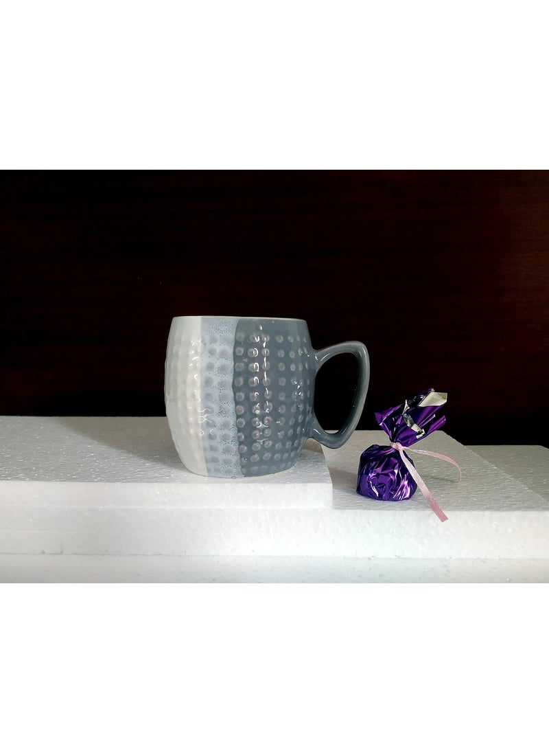 MOODY PANDA MOODY PANDA Large Set of 6 Cups Cup Set Cups Set of 6 Ceramic 200 ml Handcrafted Cups Grey  - Image 3