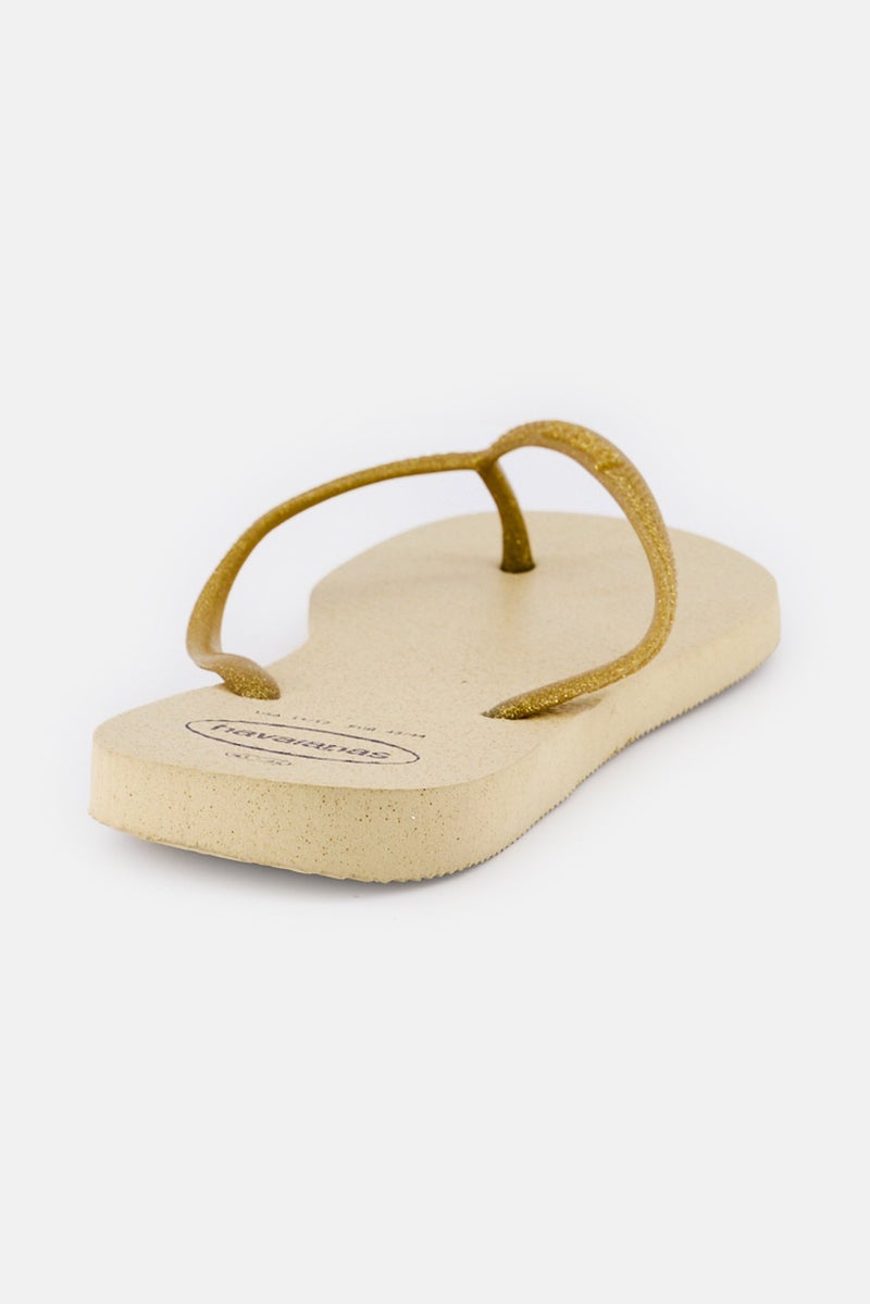 Havaianas Women Slim Gloss Fc Slip On Slippers, Beige - Image 3