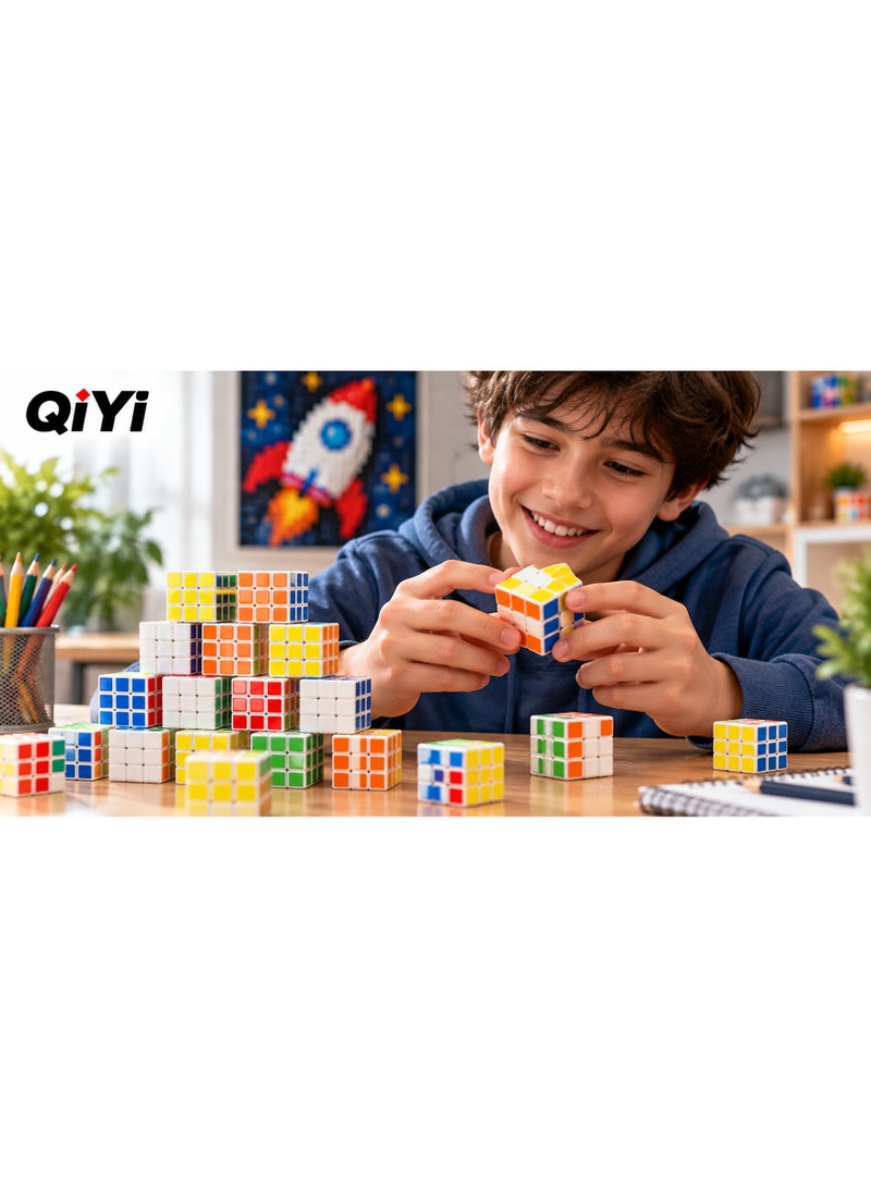 كي يي مكعب QiYi Mini 3x3 بحجم 3 سم – مكعب مصغر محمول بدون ملصقات لهواة الجمع - Image 4