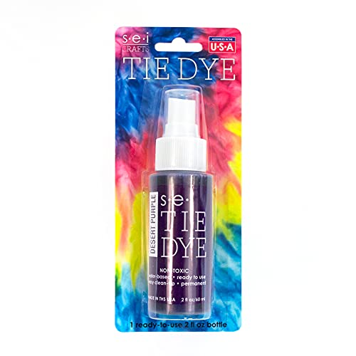 SEI. Desert Purple Tie Dye Spray Bottle: 2oz Non Toxic Fabric Dye Spray, DIY Permanent Clothing Dye, Ready to Use Tie Dye Supplies - Image 3