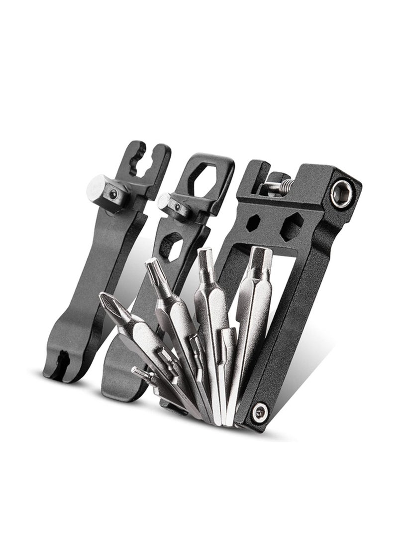 Y&D - Bicycle Multi-Tool 20-In-1 Multitools Foldable Repair Tool Set Made of Stainless Steel Multi Function Bike Replacement - Image 1
