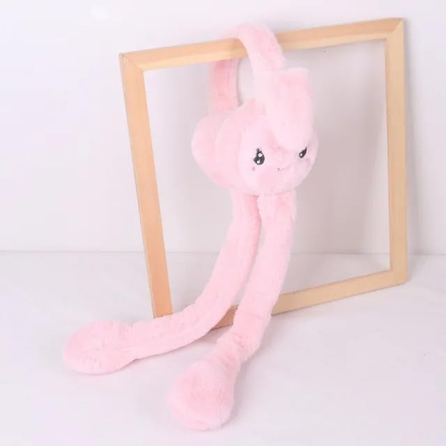 Krystle Winter Super Warm Fluffy Earmuffs | 3D Kitty Ears Faux Fur Plush Ear Warmers for Boys & Girls (Ear Moving) (Dark Pink) - Image 5