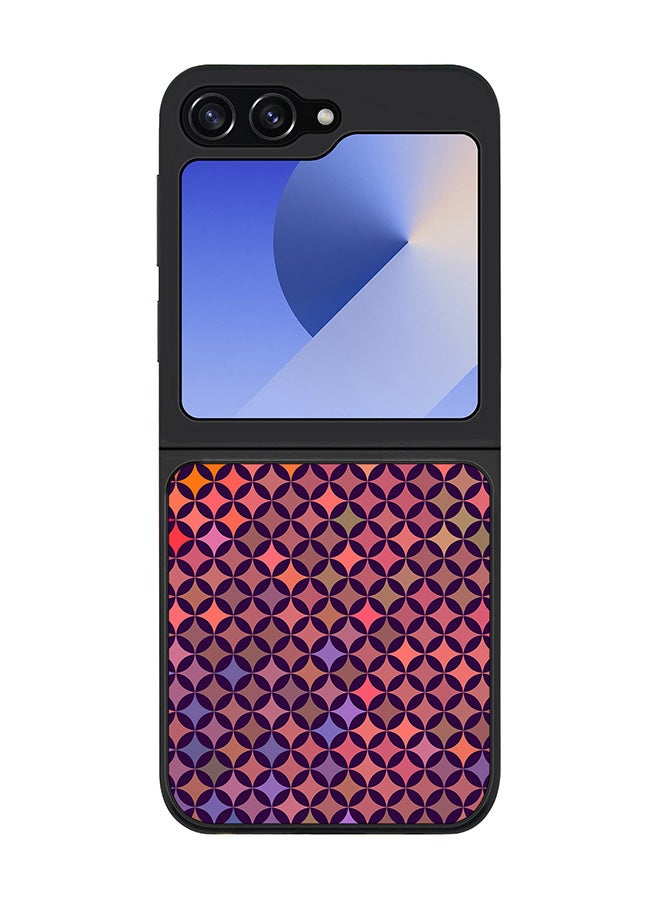 Stylizedd Rugged Black edge case for Samsung Galaxy Z Flip7 FE, Slim fit Soft Case Flexible Rubber Edges Anti Drop TPU Gel Thin Cover -  Wall Of Diamonds - Image 1