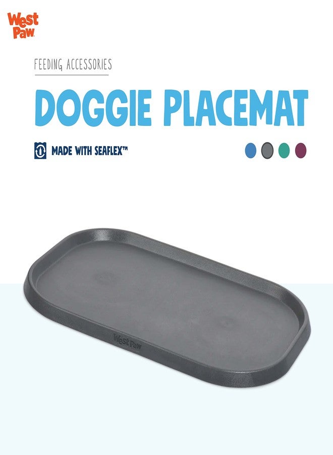 ويست باو مفارش طعام الكلاب من ويست باو سيفليكس - مفارش طعام أقل فوضى للكلاب والقطط والحيوانات الأليفة لتناول طعام هادئ - صديقة للبيئة - آمنة للغسل في غسالة الصحون، غير سامة، مانعة للانزلاق - حواف مرتفعة لحمل أوعية طعام الكلاب، لون سي فوغ - Image 2