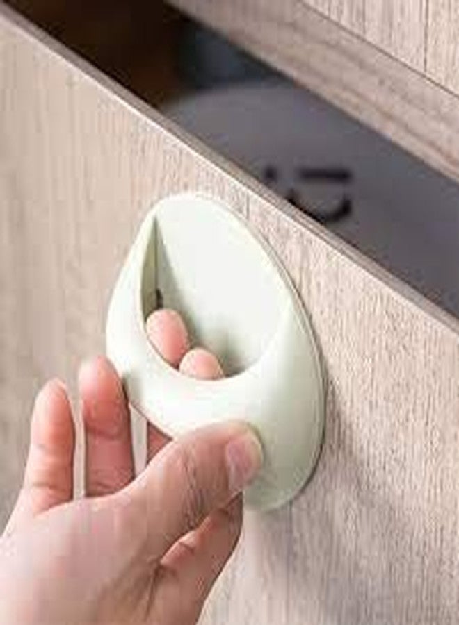 Krupasadhya Self Adhesive Peel and Stick Plastic Handles Pull knob for Sliding Door, Drawer, Window, Commode and Cupboard Cabinet, Pack of 4, Finish Type - Brushed - Image 5