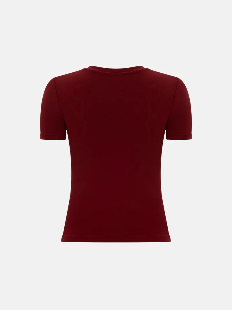 Lichi Cropped fitted jersey T-shirt