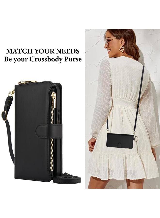 اس-توب جراب هاتف Samsung Galaxy A71 4G Crossbody Ring متعدد الوظائف محفظة جلدية - Image 5