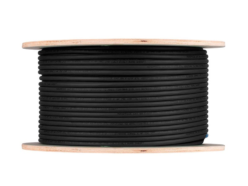 Monoprice كابل شبكة Monoprice Cat8 - 250 قدم بالجملة - أسود | 2GHz، محمي S/FTP، صلب، 22AWG، 40G، نحاس عاري، لجهاز التوجيه، المودم، مفتاح الإيثرنت - سلسلة Entegrade - Image 4