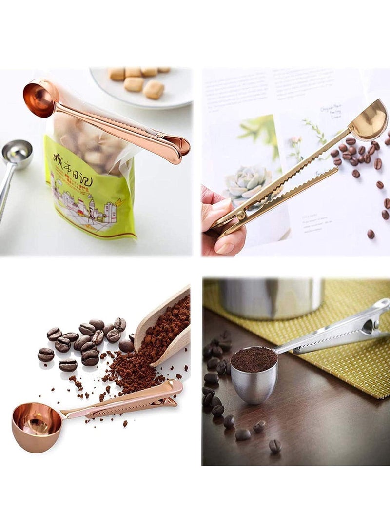 ZAYVA 6-Piece Coffee Accessories Set: 2-in-1 Stainless Steel Measuring Spoon with Sealing Clips, Long Handle Coffee Spoon & Bag Clips for Coffee, Tea, Milk Powder, Oatmeal - Image 4