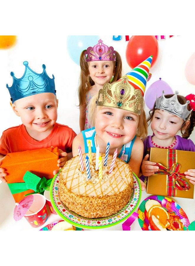 Hoedia 16 Pieces Foam Princess Crowns And Tiaras For Birthday Party Favors Hats Diy Prince Crown Kit Paper Tiara With Crystal Diamond Sticker Princess King Crowns - Image 5