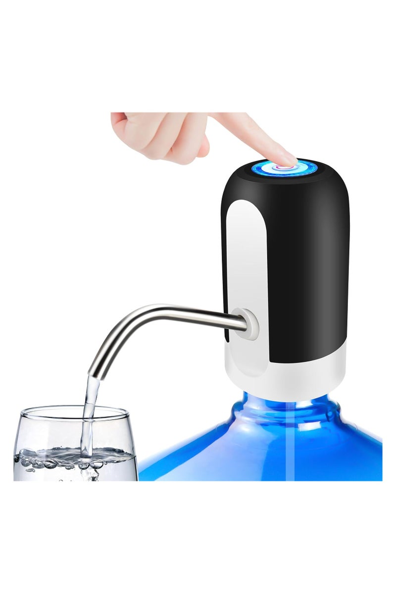 Automatic water bottle pump with cooling and USB charging port, portable for bottles. - Image 1