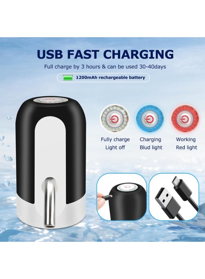 Automatic water bottle pump with cooling and USB charging port, portable for bottles. - Image 2