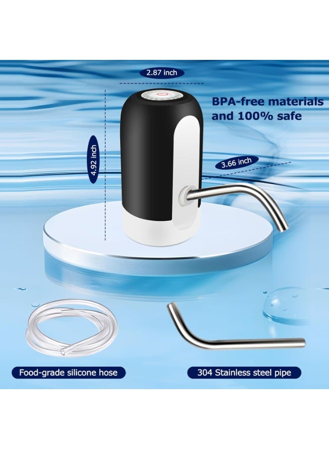 Automatic water bottle pump with cooling and USB charging port, portable for bottles. - Image 3