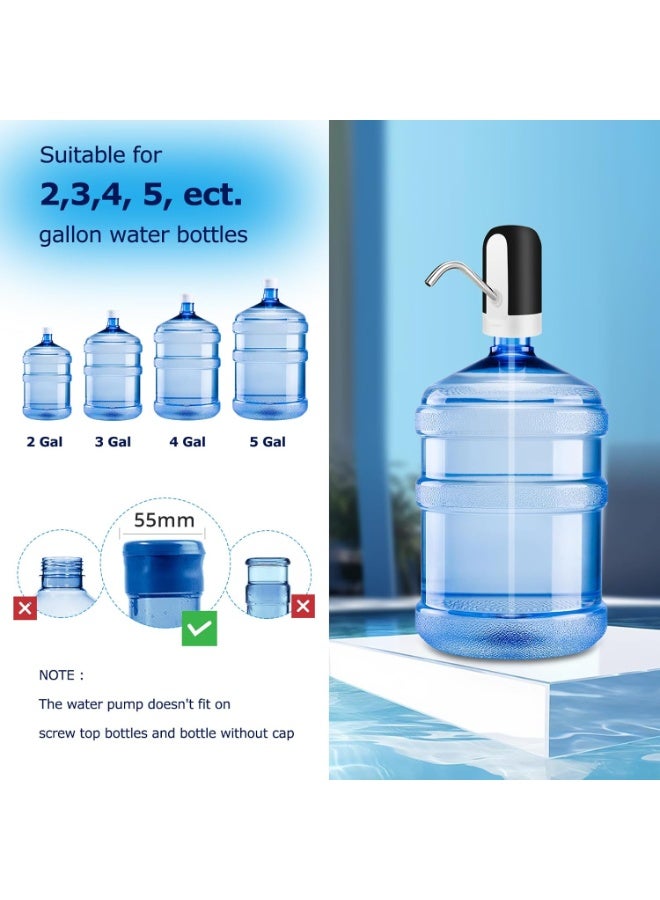 Automatic water bottle pump with cooling and USB charging port, portable for bottles. - Image 4