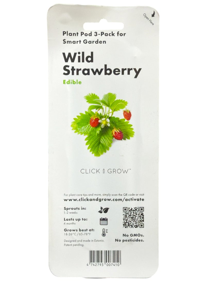 CLICK AND GROW Smart Garden Wild Strawberry Plant Pods, 3 Count ( pack of 1)  - Image 1