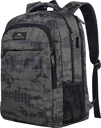 MATEIN 17.3 Inch Computer Backpack, Extra Large TSA Friendly Travel Laptop Backpack with USB Charging Port, Anti Theft Carry On Flight Approved Business Work College Backpack Bag for Men Women Gift - Image 1