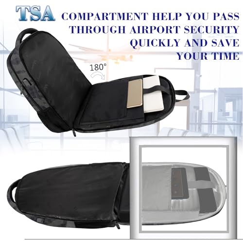 MATEIN 17.3 Inch Computer Backpack, Extra Large TSA Friendly Travel Laptop Backpack with USB Charging Port, Anti Theft Carry On Flight Approved Business Work College Backpack Bag for Men Women Gift - Image 2