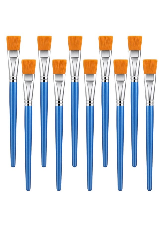 Prasacco 10 Pcs Flat Paint Brushes For Acrylic Painting 1 Inch Art Paint Brushes Artist Painting Brush For Acrylic Watercolor Oil Detail Painting  - Image 1