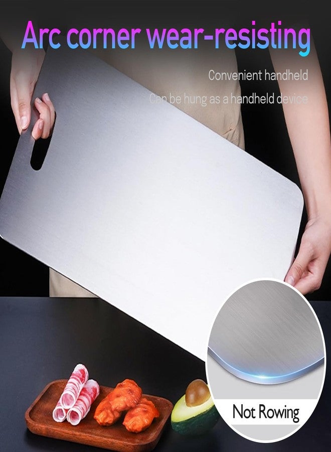 IGRARK Titanium Cutting Board, Cutting Boards For Kitchen, Double-Sided Food-Grade Titanium Cutting Board For Cutting Fruits, Meats and Vegetables (M) - Image 3