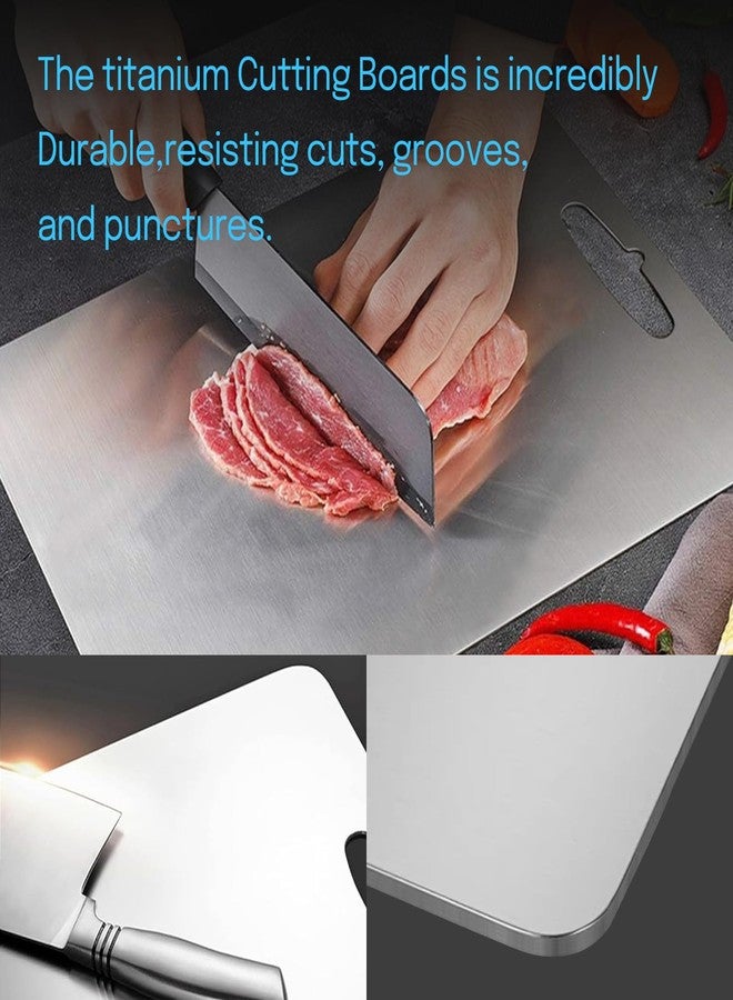IGRARK Titanium Cutting Board, Cutting Boards For Kitchen, Double-Sided Food-Grade Titanium Cutting Board For Cutting Fruits, Meats and Vegetables (M) - Image 4