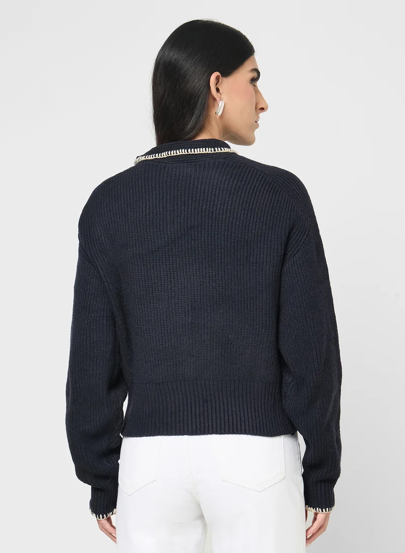 ايلا Sweater With Neck Tie