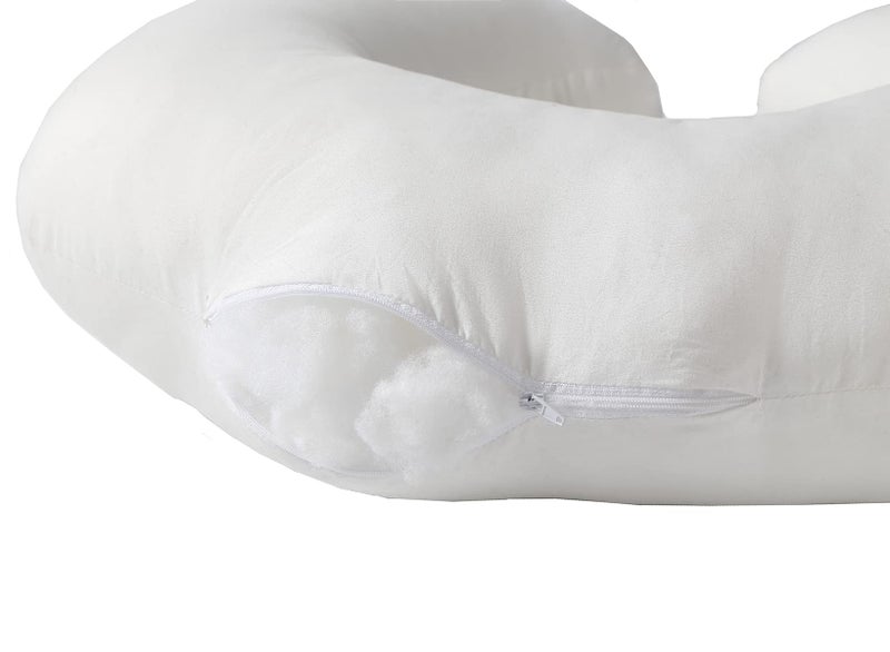 Aullar Nursing Pillow and Positioner with Cover for Breastfeeding and Bottle Feeding, Propping Baby, Tummy Time, Baby Sitting Support, Awake-Time Support (Pillow Only, 22" x 17.7" x 5.9") - Image 2