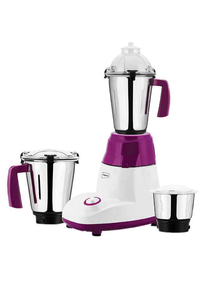 Impex 3-In-1 Mixer Grinder Copper Motor With Unbreakable ABS Body And Stainless Steel Jars 1.5 L 750 W BL 318A White/Purple - Image 1