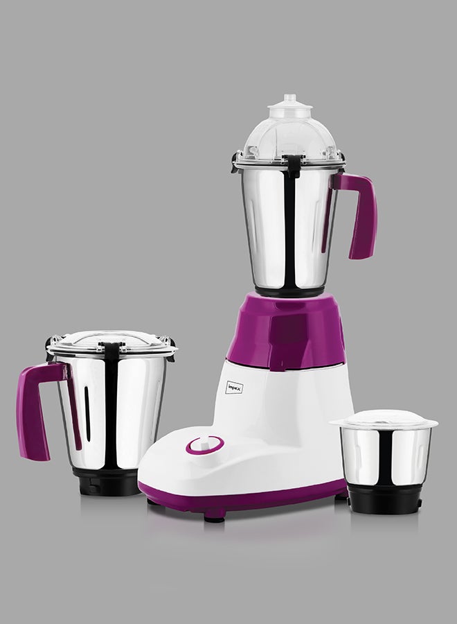 Impex 3-In-1 Mixer Grinder Copper Motor With Unbreakable ABS Body And Stainless Steel Jars 1.5 L 750 W BL 318A White/Purple - Image 2