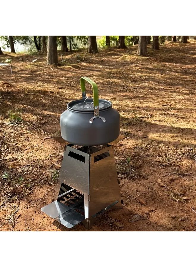 إسكدنيا موقد صاروخي محمول قابل للطي من الفولاذ المقاوم للصدأ 6 3x5 51x9 45 بوصة مدمج للتخييم في الهواء الطلق - Image 5