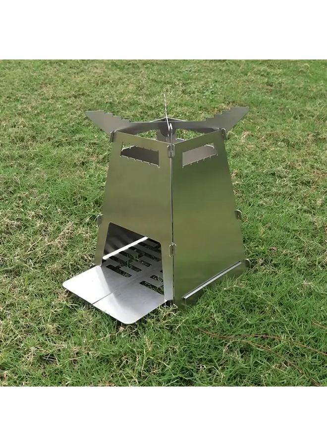 إسكدنيا موقد صاروخي محمول قابل للطي من الفولاذ المقاوم للصدأ 6 3x5 51x9 45 بوصة مدمج للتخييم في الهواء الطلق - Image 3