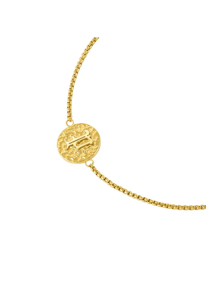 بوليس Gothique Gold Plated Stainless Steel Box Chain Bracelet for Women