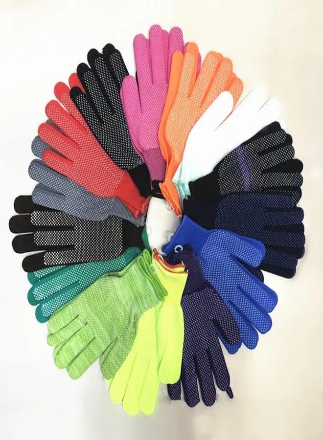 HIGHOPS Sports Pvc Doted Cotton Gloves Halp For Cricket Bating And Anothor Sports This Peas Of One Of Pair (Pack of 1 Pair), Multi - Image 4
