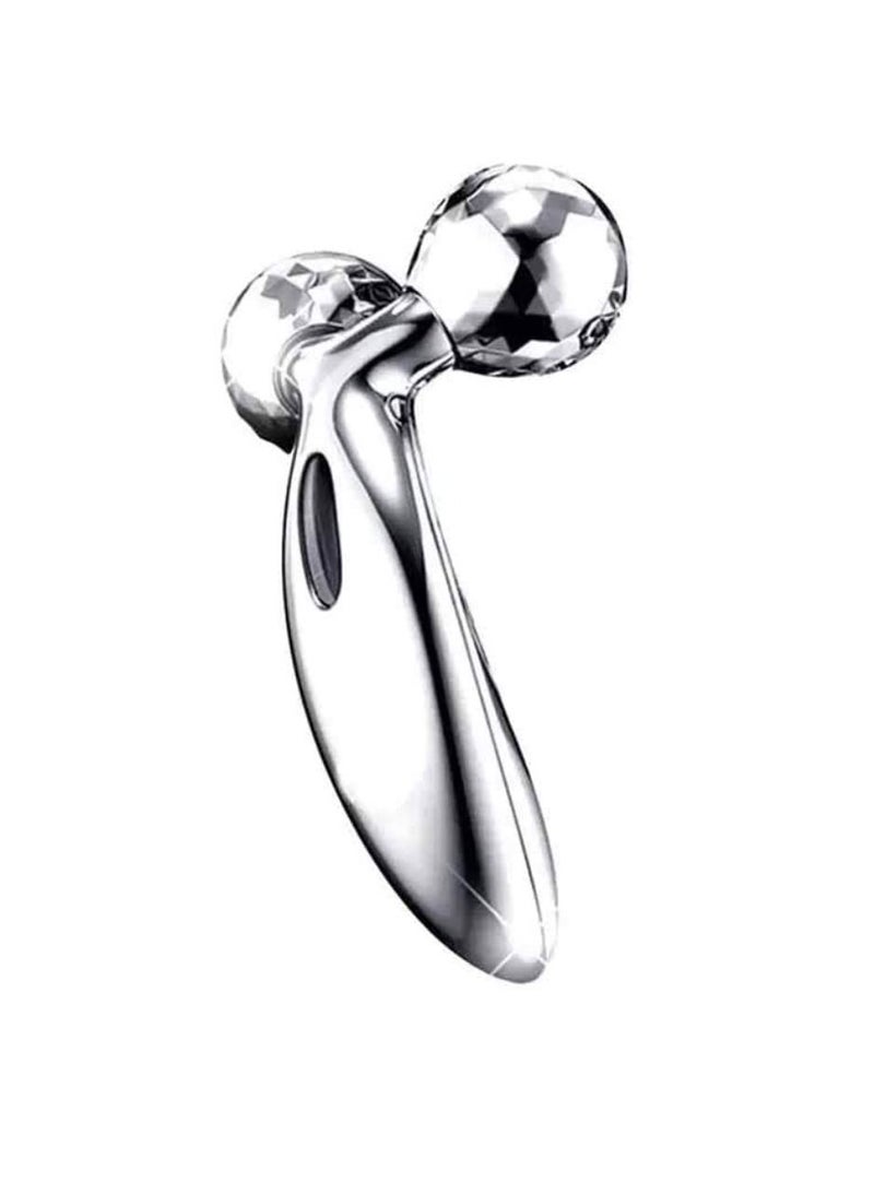 DIGI CORE The Wowdrobe 3D Massager Roller 360 Rotate Silver Thin Face Full Body Sha pe | Lifting Wrinkle Remover Facial Massage Relaxation Tool For Men And Women - Image 2