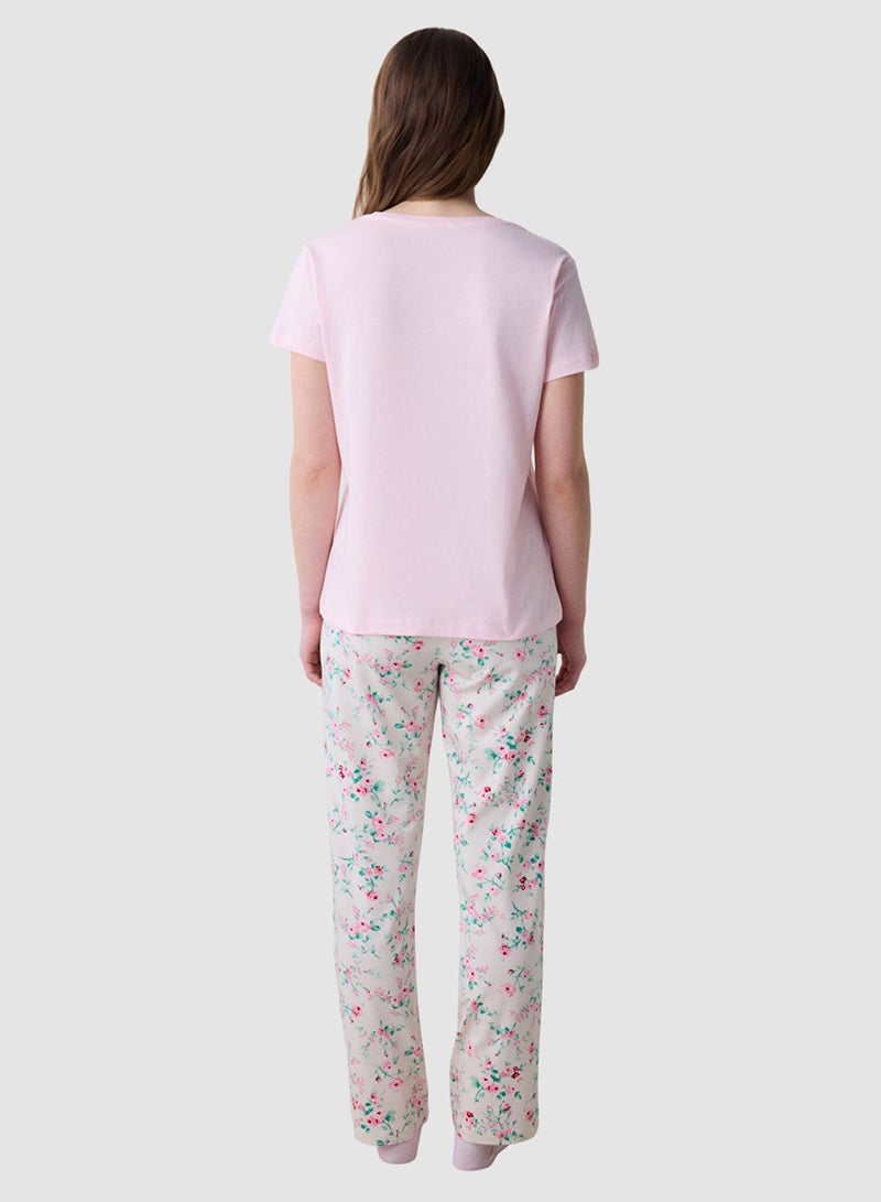Penti Pink Roses Floral Pyjama Set - Image 2